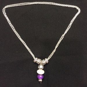 Beautiful Chamilia Sterling Silver Charm Necklace